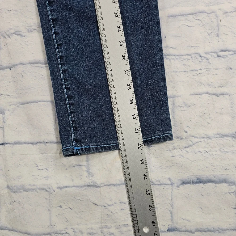 True Religion Geno Relaxed Slim Jeans MENS 36x32 Blue Blsze Wash Big T Flap